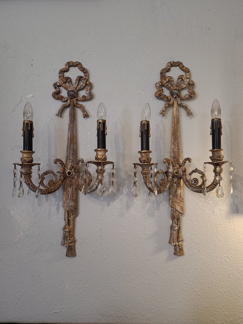 Pair of Vintage Mid Century French Sconces - Etsy