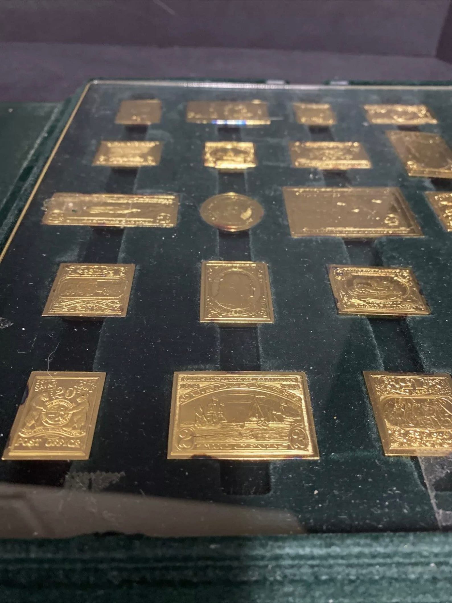 Franklin Mint Worlds Rarest Postage Stamps 50 Gold Plated Etsy