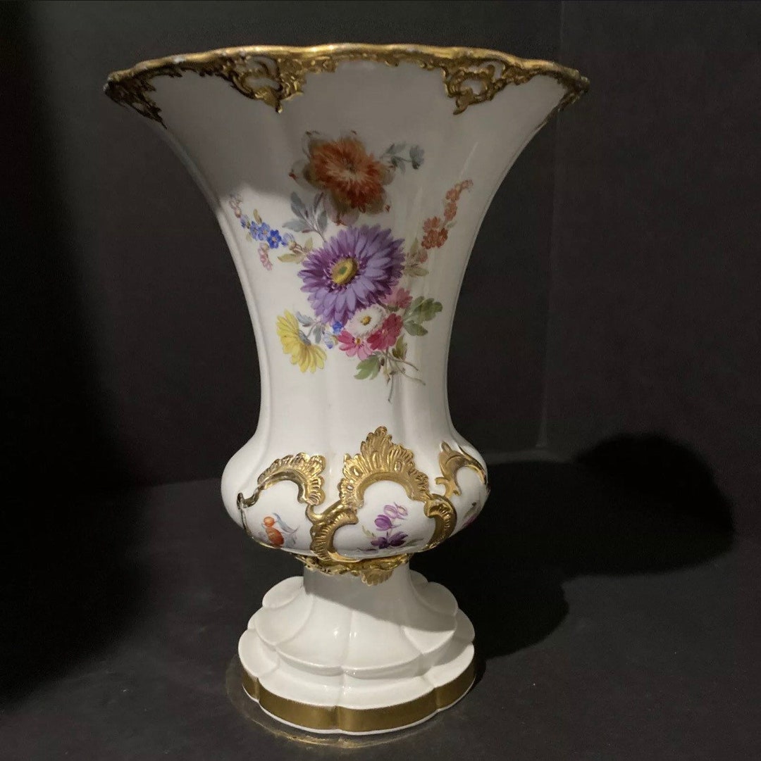Meissen Porcelain Vase 9.5tall Etsy