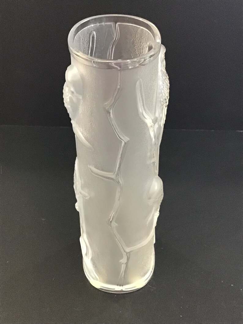 Lalique Crystal Bird Parrot Budgie Parakeet Vase Etsy
