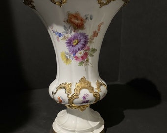 Meissen Porcelain Vase 9.5” H