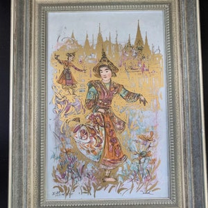 Huge Edna Hibel Porcelain Plaque Signed And Numbered 88/107 18” X 12” Perfect MO