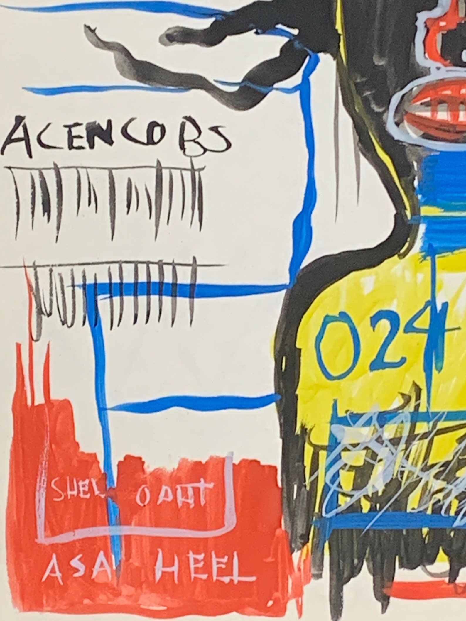 Vintage SAMO Jean-Michel Basquiat Signed Art Painting on Paper | Etsy