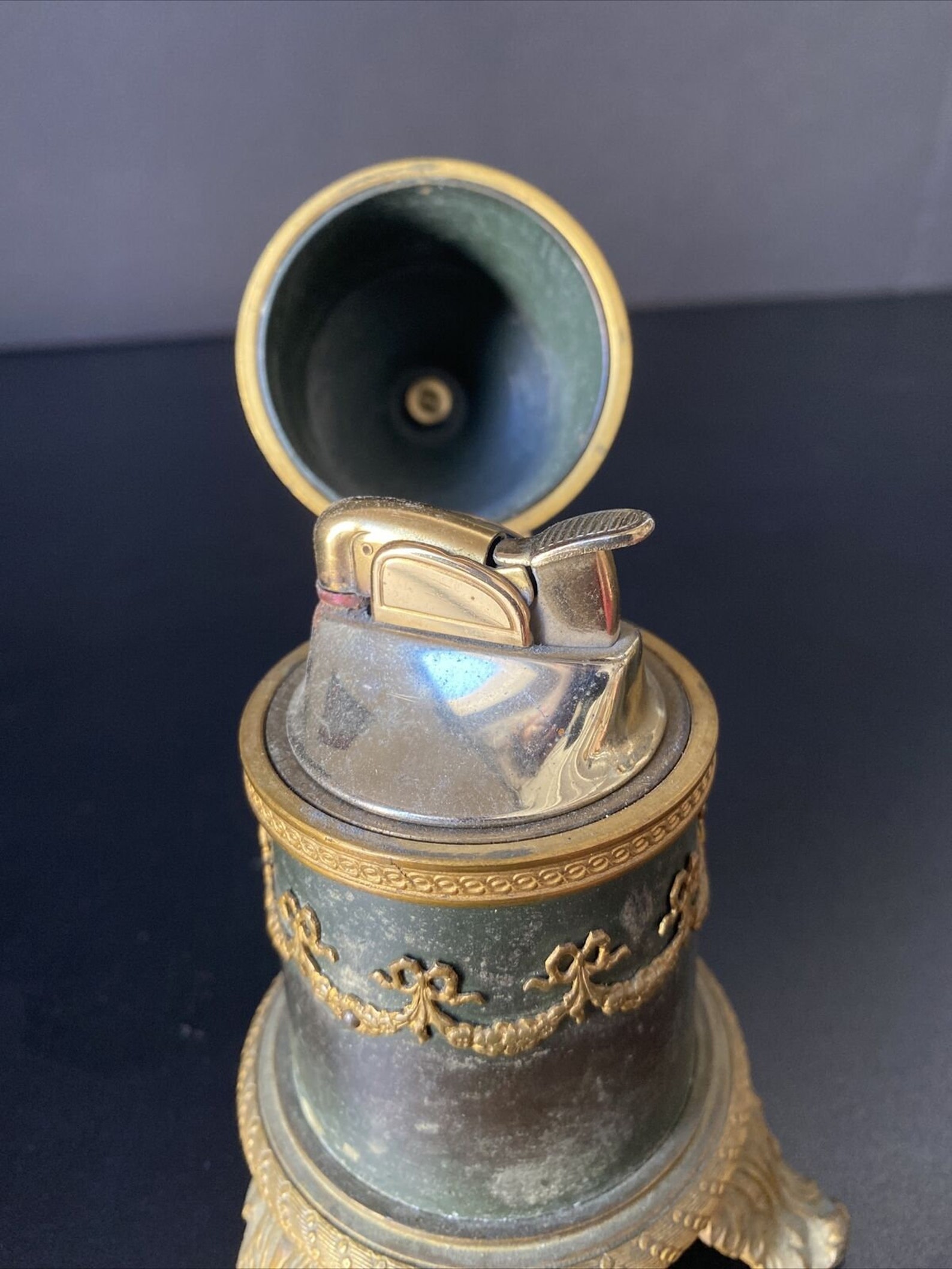 Vintage Antique Metal Candle Shaped Lighter 5.5 Tall Etsy