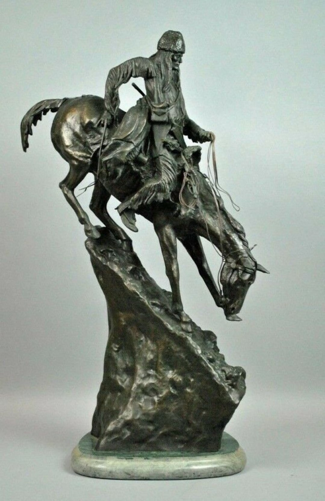 Frederic Remington Bronze Sculpture 28 mountain Man Etsy