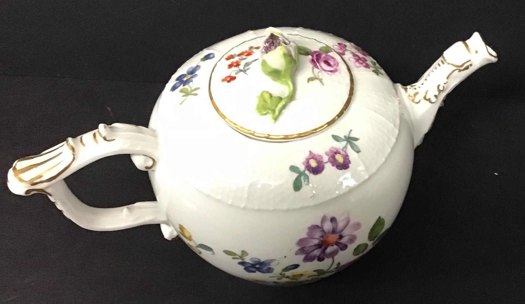 Vintage Meissen Porcelain Tea set with Flowers Etsy