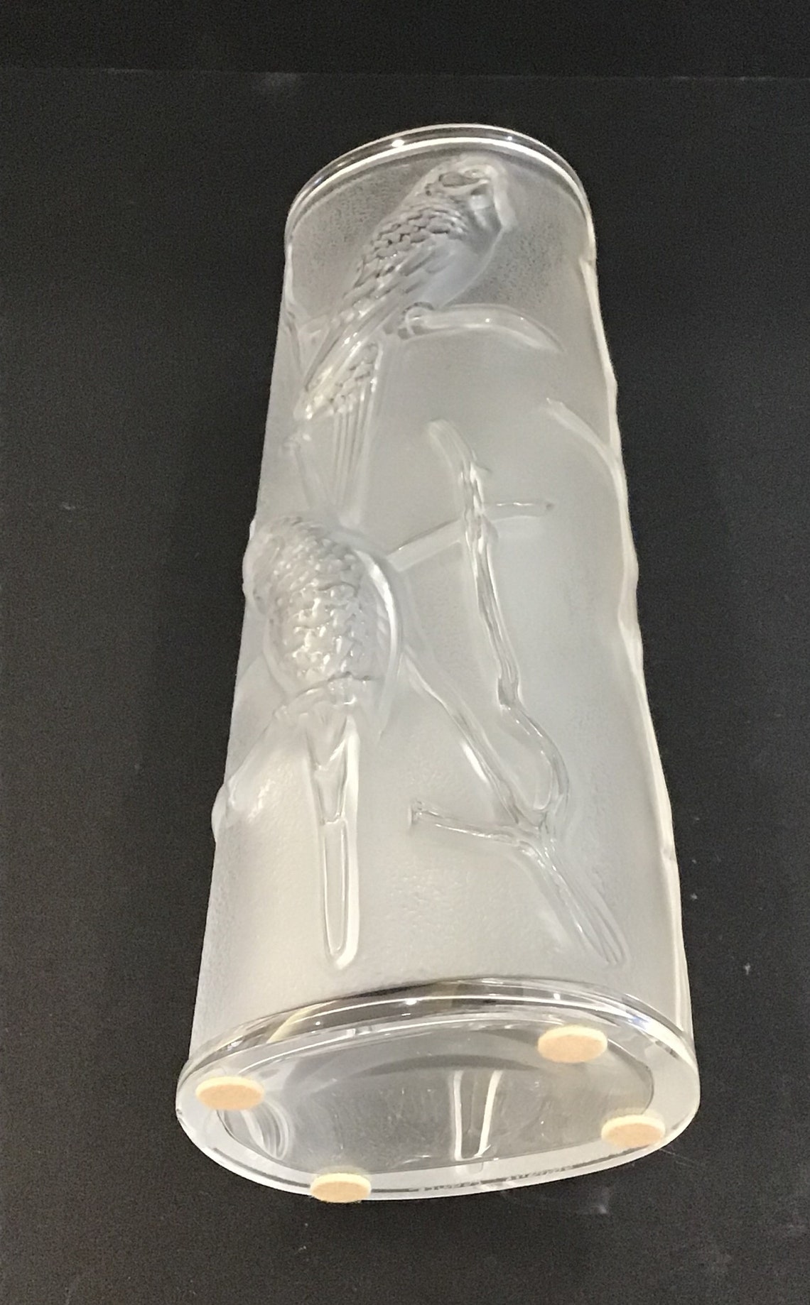Lalique Crystal Bird Parrot Budgie Parakeet Vase Etsy