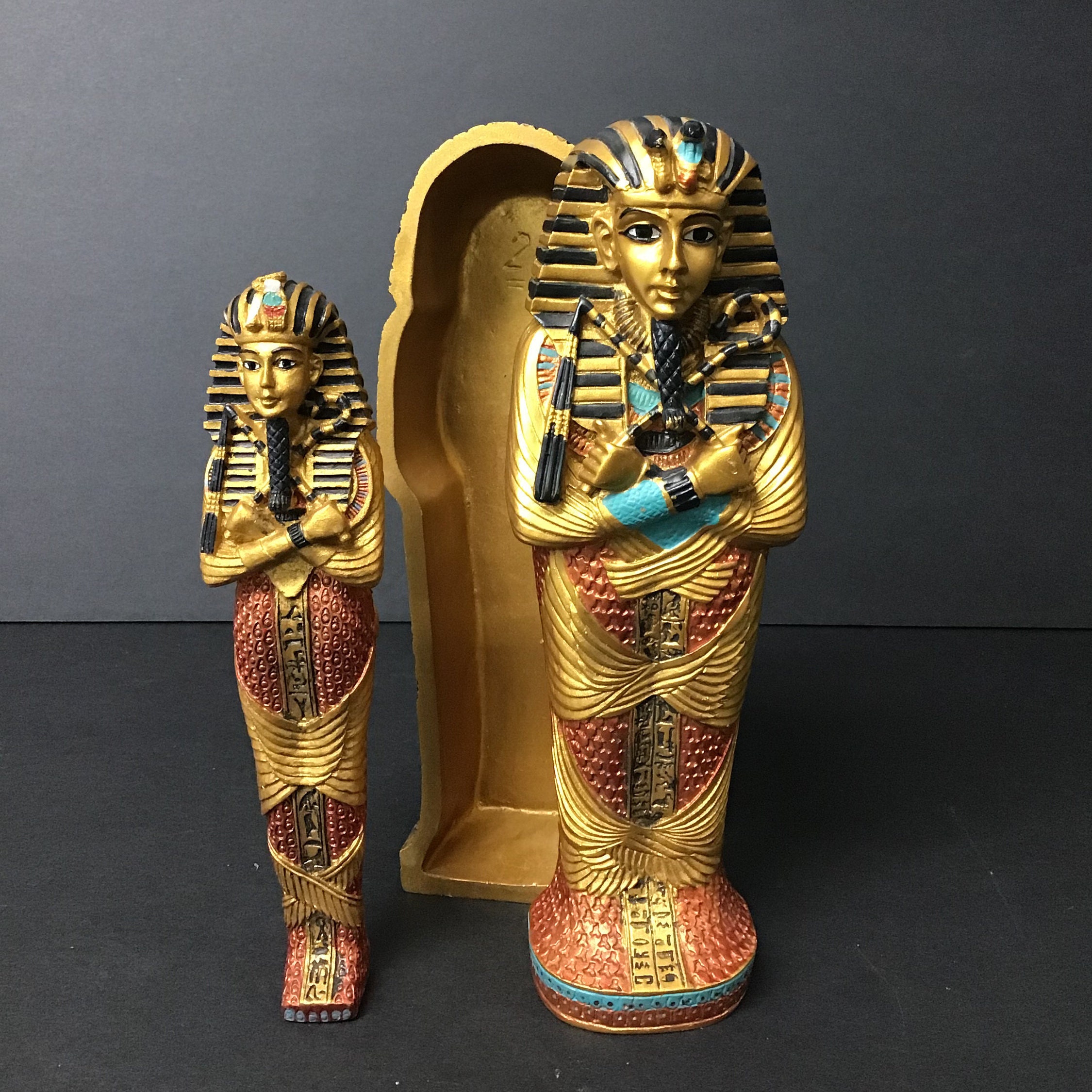Home Décor Egyptian King Tut Sarcophagus And Mummy Statue Egyptian King