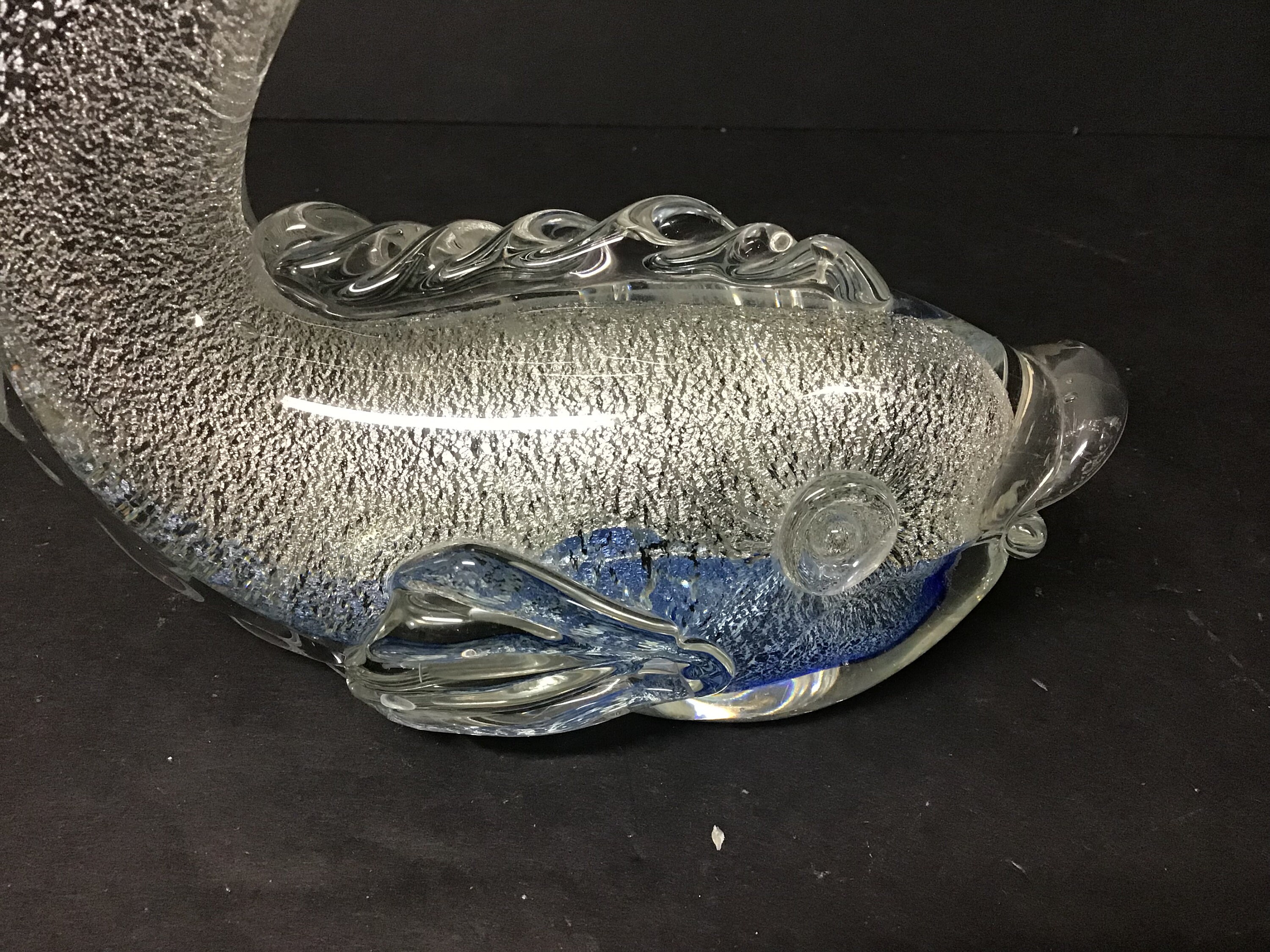 Silver and Blue Glass Fish Ornament Etsy UK