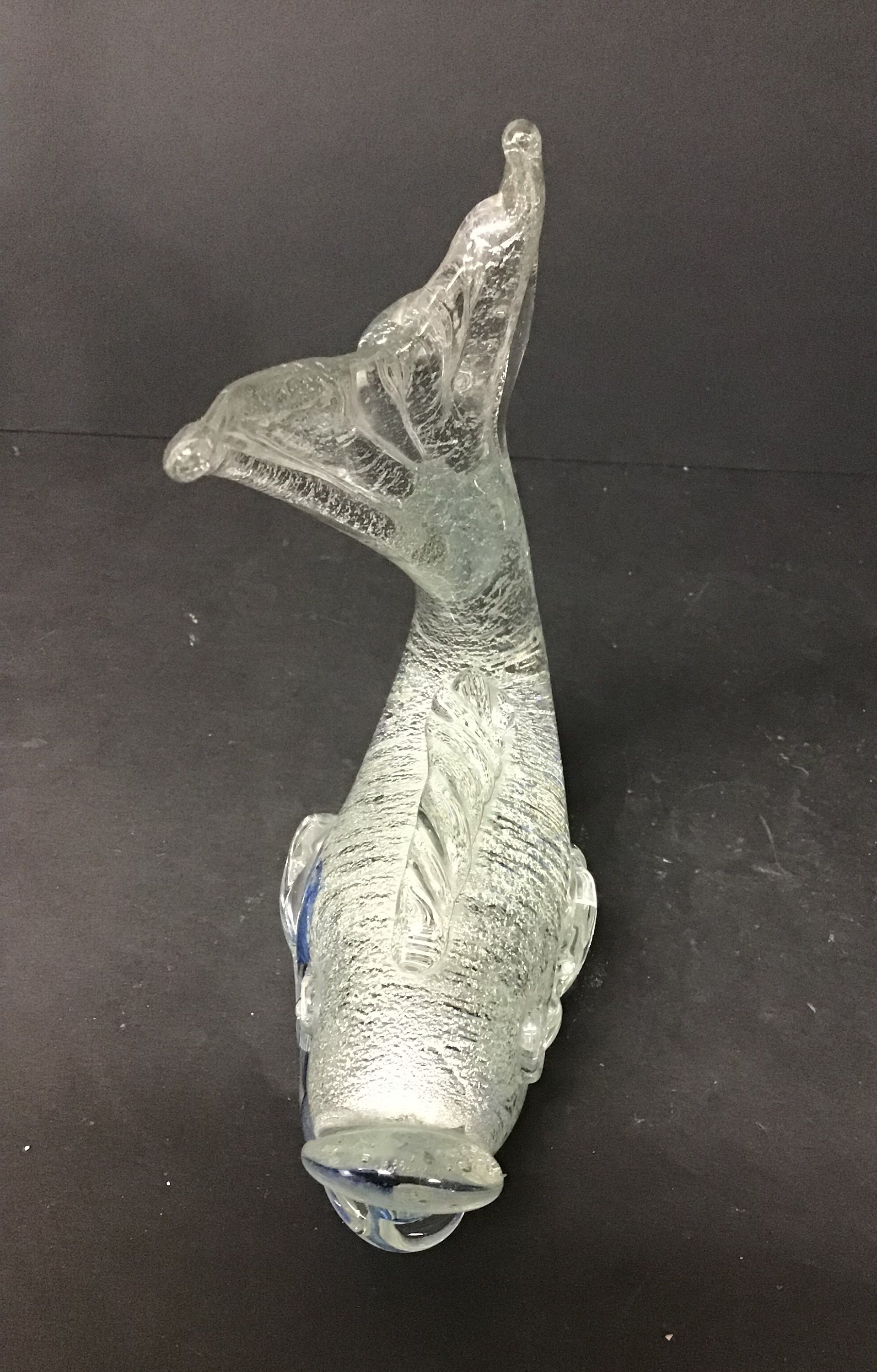 Silver and Blue Glass Fish Ornament Etsy