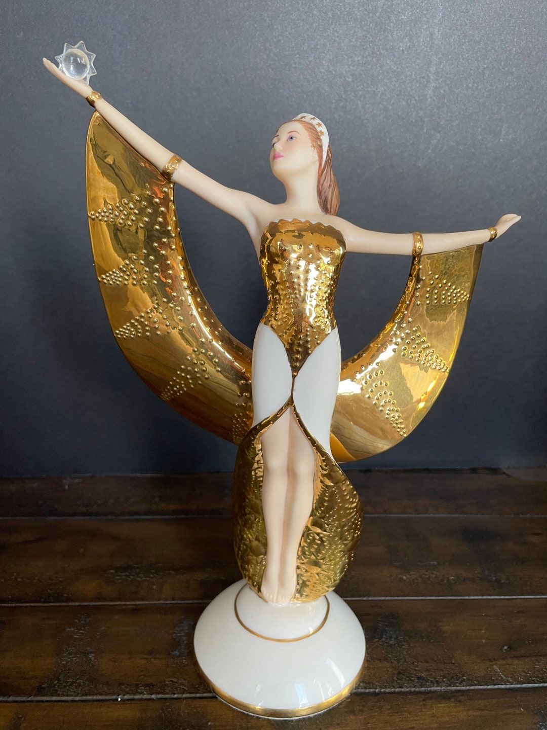 Erte Porcelain Female Figurine Etsy