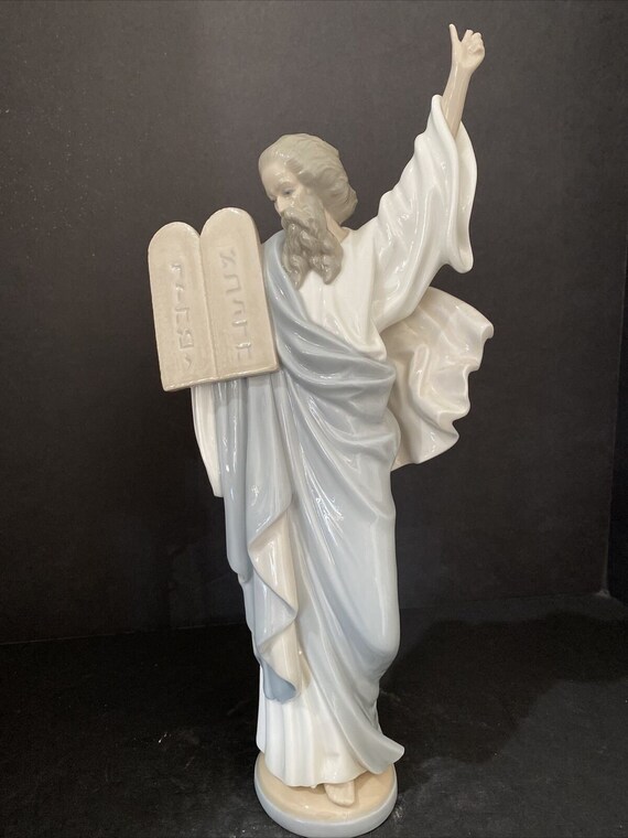 Lladro Porcelain Religious Moses Figurine 7x 16 Etsy