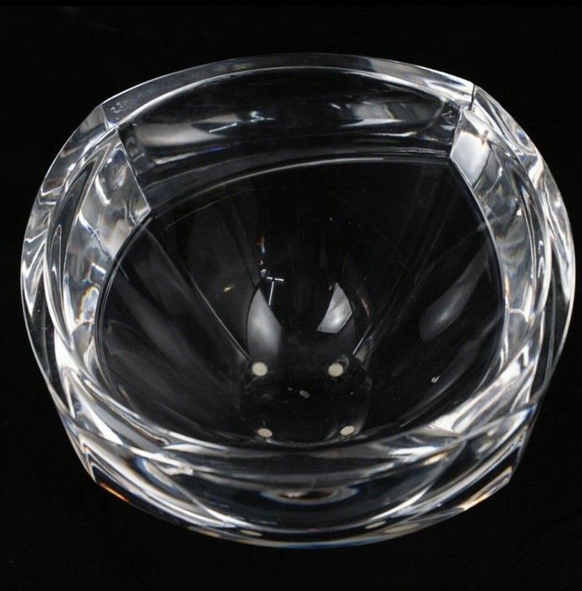 Set of Two Orrefors Sweden Crystal Vases Etsy