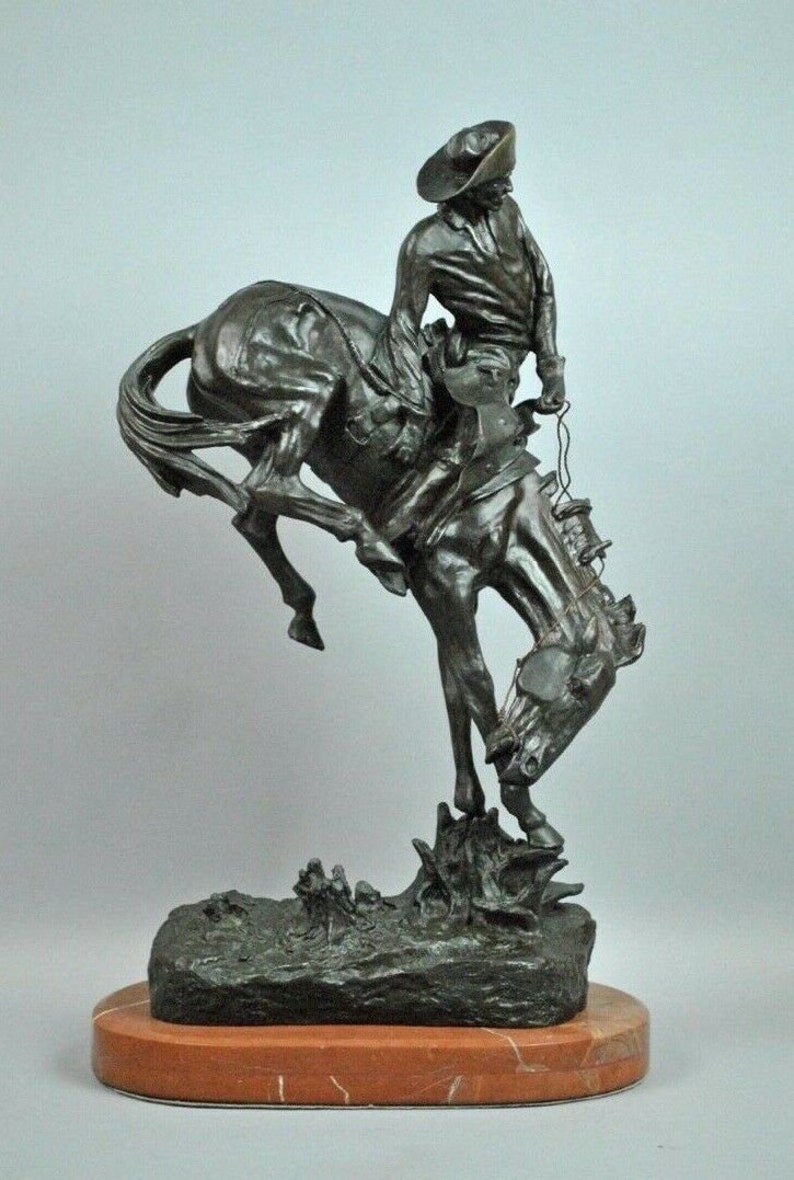 Frederic Remington Bronze Sculpture 28 outlaw Etsy
