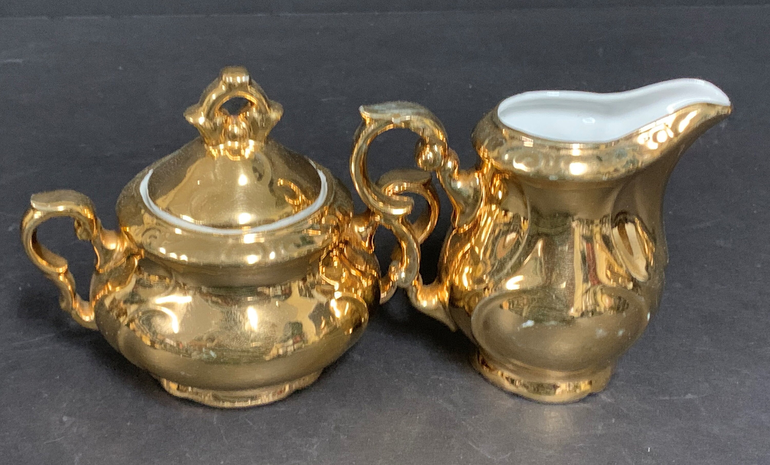 24Piece Bavaria Porcelain Gold Gilt Tea Set with Mythological Etsy