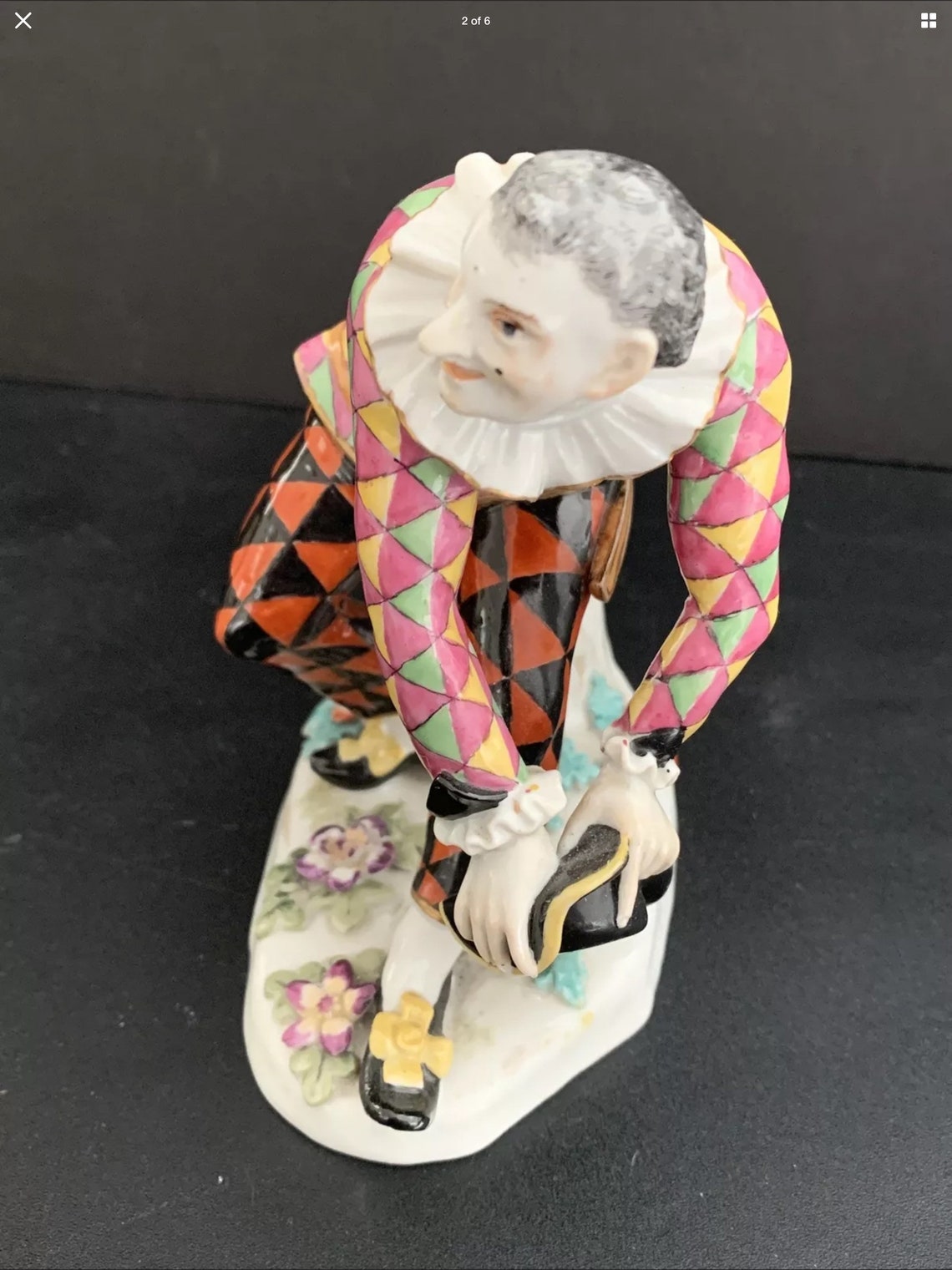 Antique Meissen 19th Century Harlequin Jester Figurine 5 Etsy