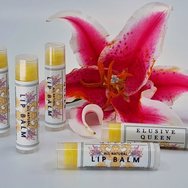 All Natural Lip Balm by Elusive Queen/Beeswax/Handmade/Natural Chapstick/Luxury Lip Balm/Chapstick/Moisturizing/Natural Lip Balm/Handmade