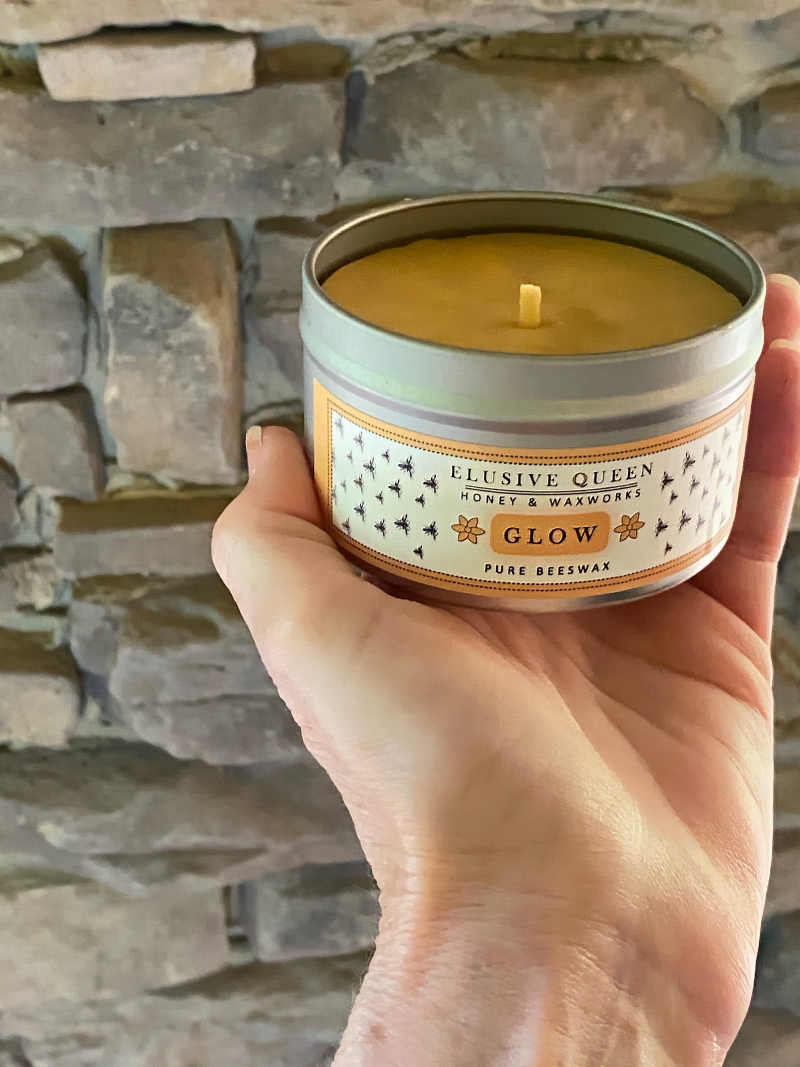 Pure Beeswax Travel Tin Candles/8 Oz Travel Tin/beeswax Candle/travel