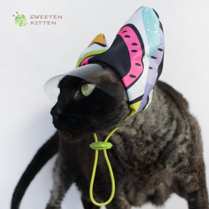 Shower cap for grooming cats, Pet shower cap, Gift for catlover image 6