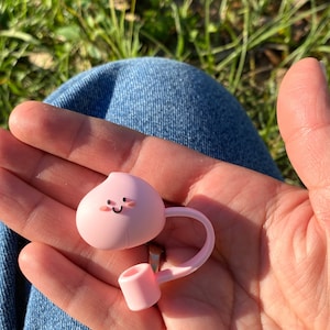 Knödel-Stroh-Topper, Stroh-Charms, Tassen-Accessoire, Topper für Stroh, Getränke-Abdeckung, individuelle Stroh-Abdeckung, Stroh-Abdeckung, Buchstaben-Charm