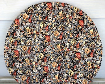 Steering wheel cover, MONARCH BUTTERFLY sun shade sheild, hot hands heat protector, reversable sun shade