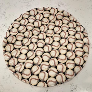 BASEBALL steering wheel cover, 7 layers quilted fabrics, golf cart sun shade sheild, wheel & hands heat protector, quilters gift