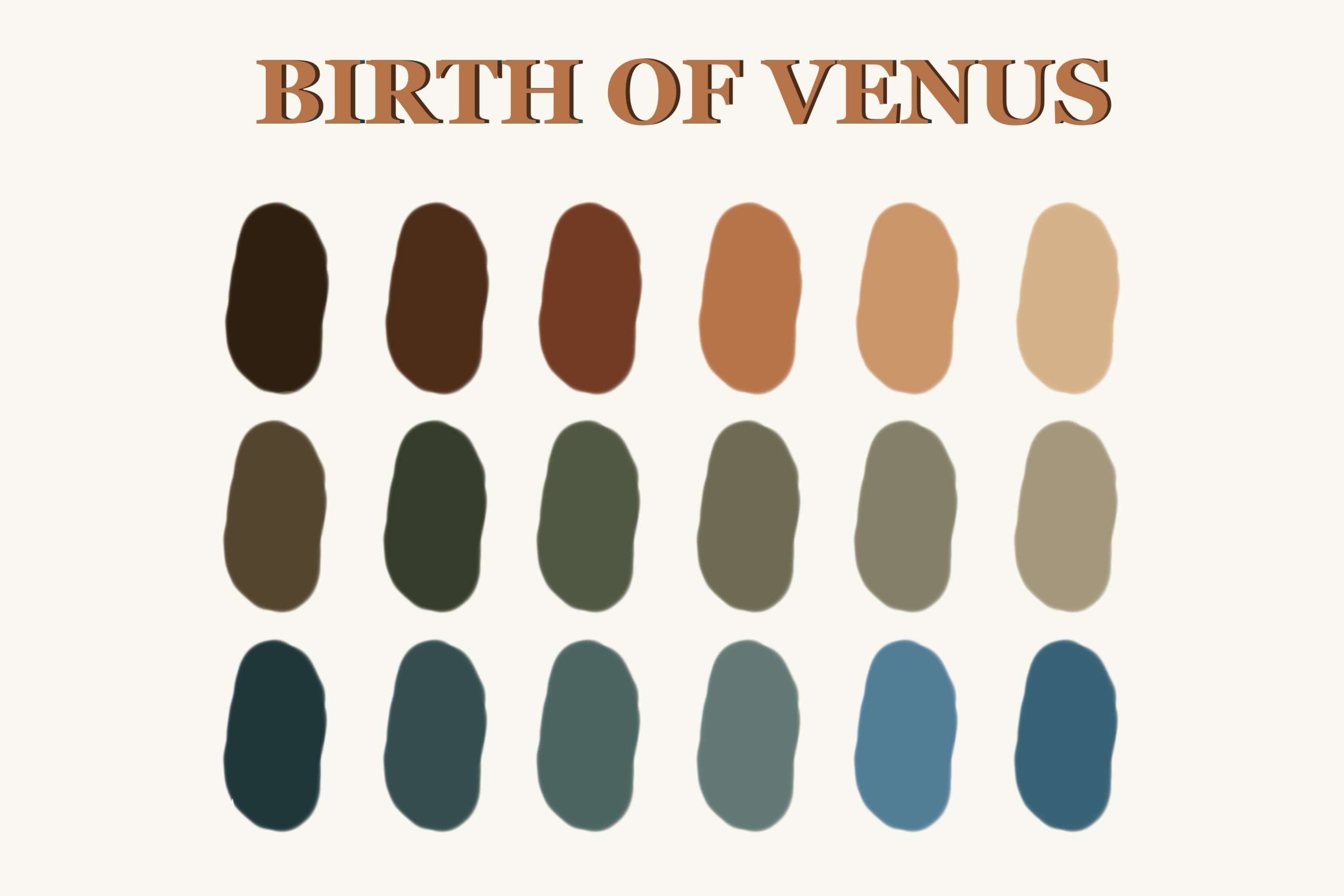 Birth of Venus Procreate Color Palette. - Etsy