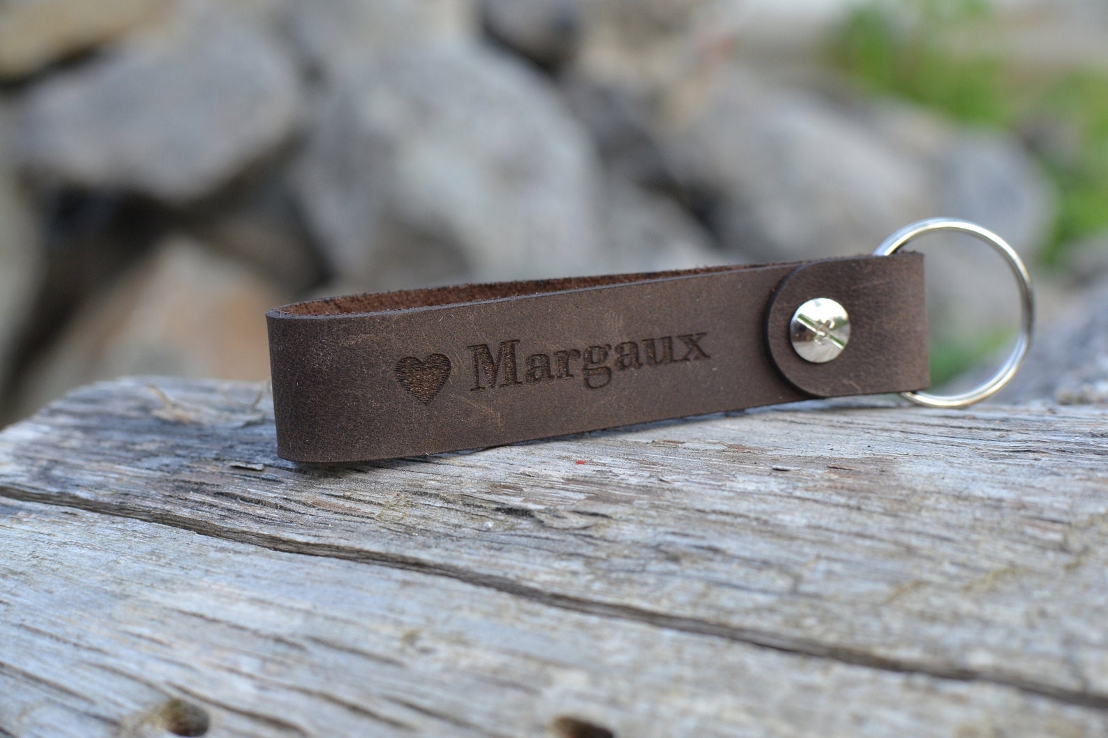 Personalized Leather Keychain Drive Safe Key chain Custom Etsy