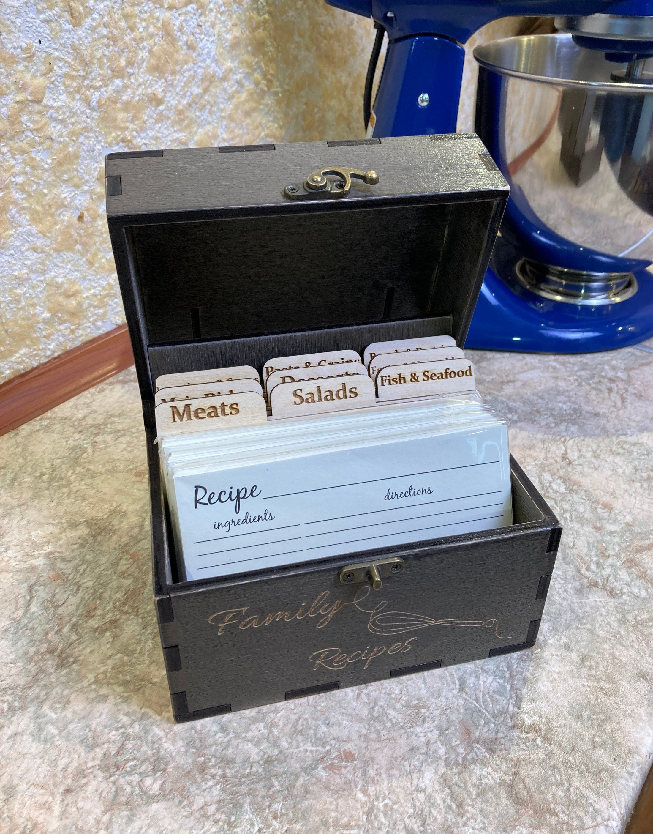 Recipe box divider labels