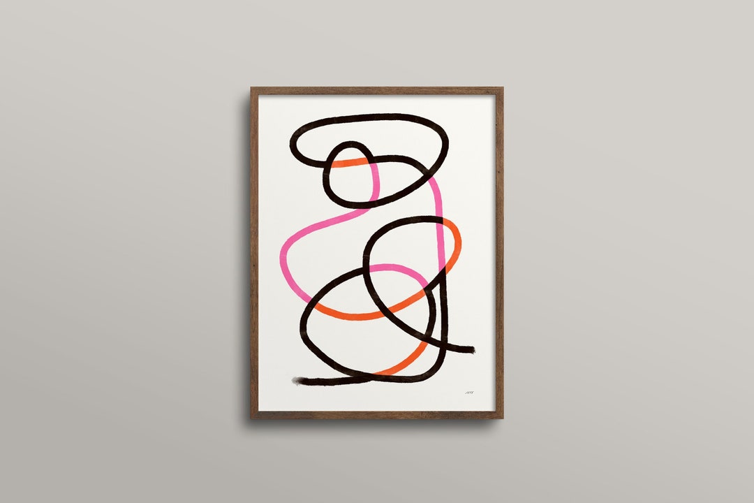 Mid Century Line Drawing Printable Art. Minimalist and Contemporary ...