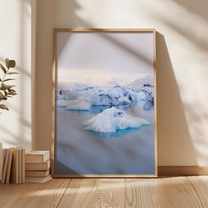 Iceland Print Glacier Ice Lagoon Jokulsarlon Photo - Landscape Nature Photography - Original Wall Art, Travel Photography, Home Decor, Gifts