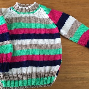 Fun striped sweater/jumper for girl or boy. Age 18 months.