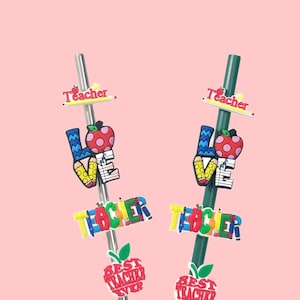 Teacher Strawtoppers, Tumbler Accessories,  Cup Accessories, Straw Topper, Straw Topper, Teacher Gifts, Teacher Appreciation