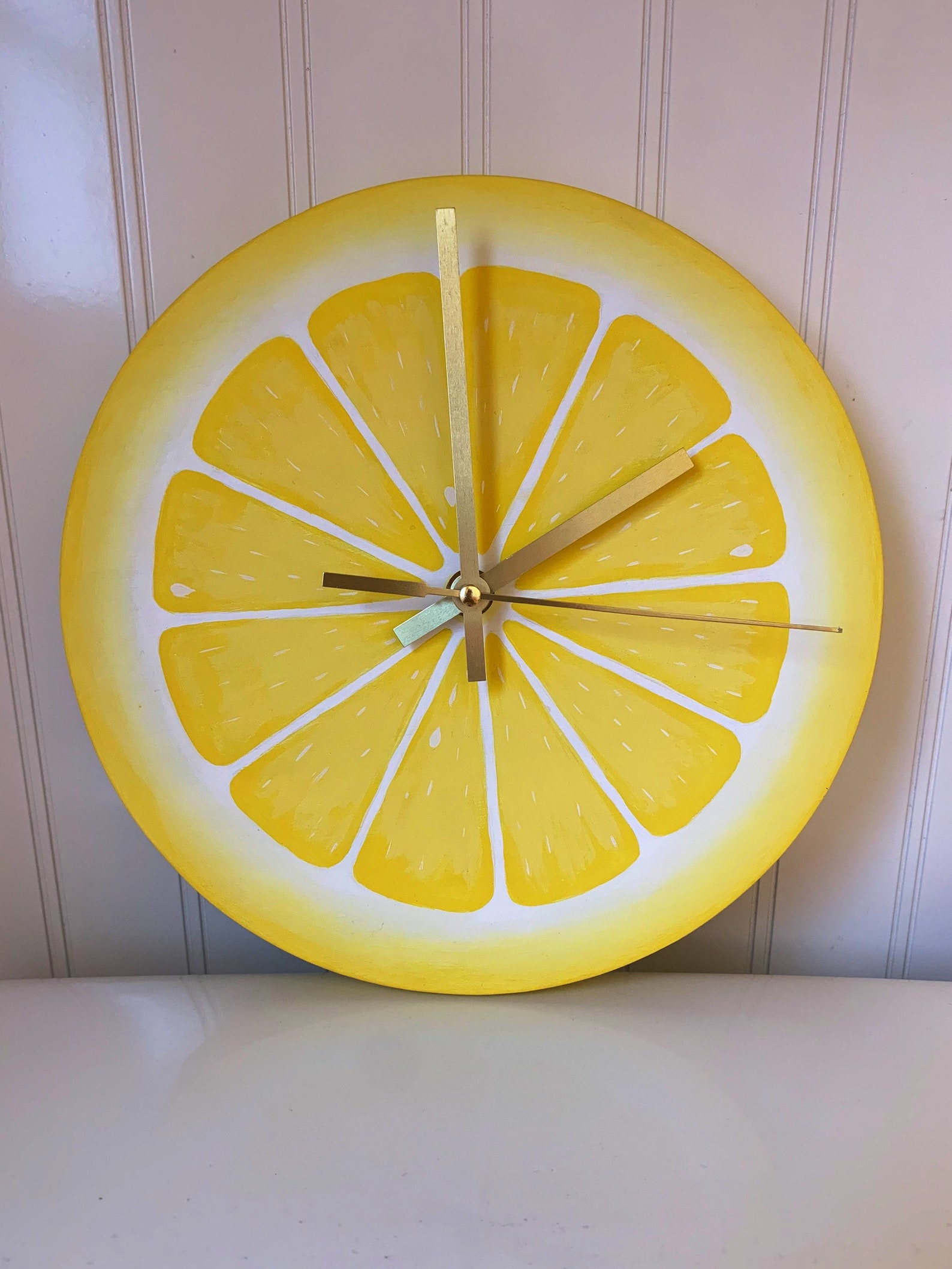 Lemon Clock hand painted Etsy