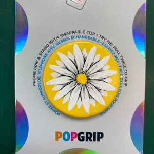 Daisy Pop Socket (hand painted)