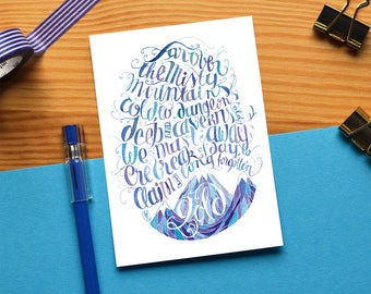 Postcard – Lonely Mountain – A6