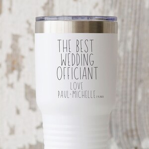Personalized Wedding Officiant Gift The Best Wedding Officiant Thank You Gift Wedding Officiant Tumbler