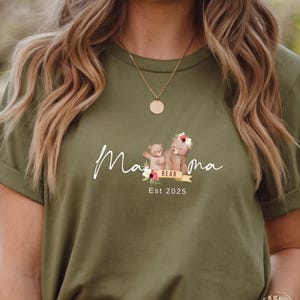 Mama Bear shirt,Personalized Mama Shirt, Mothers Day Gift,Cute Mama Shirt, New Mom Gift, Baby Shower Gift, Mom Shirt