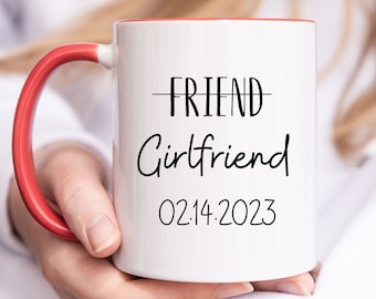 Mug Serez-vous ma petite amie, idées de propositions de petite amie personnalisées, nouveau cadeau petite amie avec date spéciale