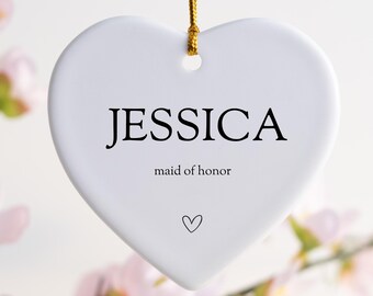 Bridesmaid Gifts Bridesmaid Proposal Bridesmaid Ornament Personalized Maid of Honor Gift Bridesmaid Proposal Gift Custom Name
