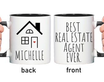 Personalized Gift for Real Estate Agent, Best Real Estate Agent Ever Mug,Agent Thank You, Closing Gift, Housewarming Gift