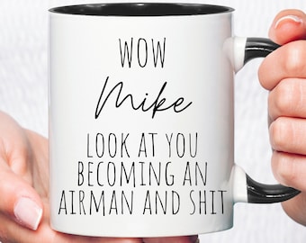 Air Force graduation gift, Air Force student, Air Force boot camp grad, airman mug, airman gift, US Air Force