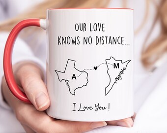Lang Distanz Beziehung, Fern Freund Geschenk, Fern Valentines Geschenk, für Freund, Freundin, bester Freund, mit Initiale