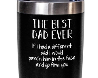 Pappa-tumbler Pappapresenter från dotter Rolig pappapresentidé Fars dag-present från son