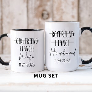 Wedding Gift Wedding Custom Couple Names And Date Wedding Anniversary Gift Wedding Mug Set Engagement Gift Bridal Shower Gift Newlywed