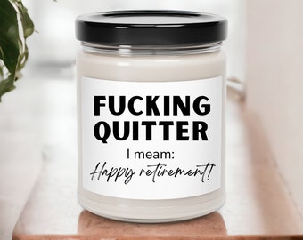 Funny Retirement Gift, Retirement Gift for Women, Retirement Gift for Men, Retirement Candle, Gift for Coworker, Retired