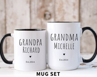 Custom Grandparents New Grandparents Mug Set Pregnancy Announcement