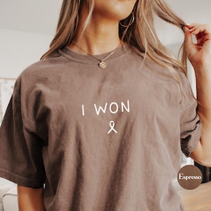 Cancer Survivor Gift,I Won tshirt,Cancer Fighting Shirt, Breast Cancer Awareness Shirt,Weirdcore Clothing, Beat the Cancer Shirt