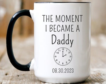Mug nouveau papa Cadeau pour la première fois papa d'une femme Cadeau pour futur papa Cadeaux de Noël pour papa Cadeau de fête des pères pour nouveau papa Personnalisé