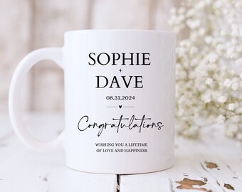 Wedding Mug Engagement Gift Personalized Gift Personalized Wedding Couples Gift For Bride Custom Wedding Gift